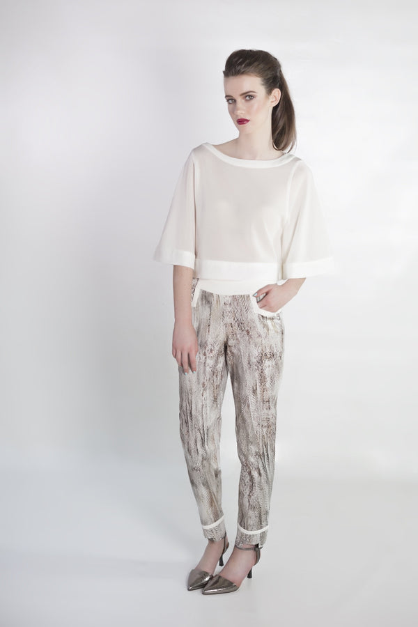 KYMAIA trousers by French Fashion Designer Kabira Allain. #WearingIrish #ShopiInIreland #IrishDesign