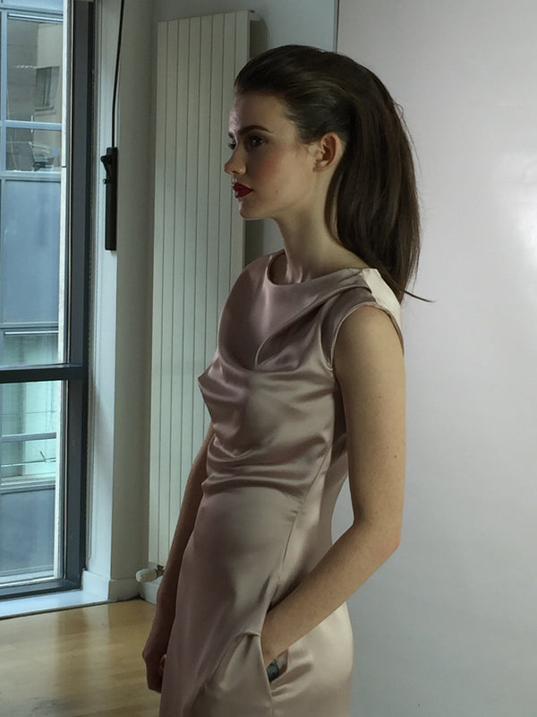 Stunning KYMAIA dress by French Fashion Designer Kabira Allain. #WearingIrish #ShopinIreland #IrishDesign #Officewear #Stylishdress #SpecialOccasion #UniqueStyle