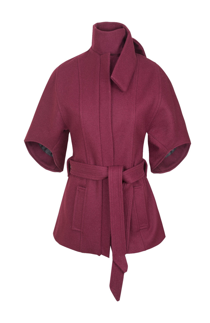 Stunning KYMAIA Cape Coat - 100% Virgin Wool - by French Fashion Designer Kabira Allain. #WearingIrish #ShopiInIreland #IrishDesign