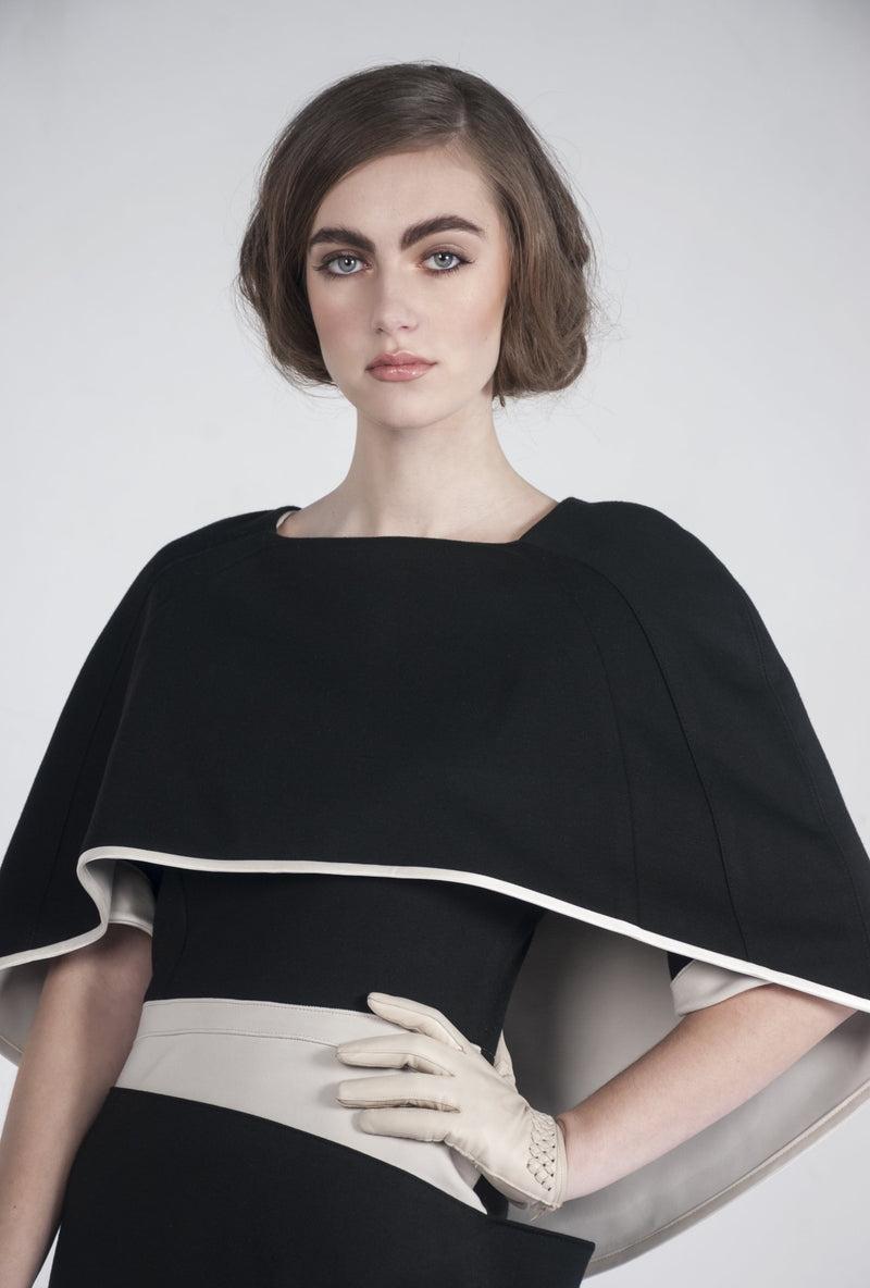 Elegant KYMAIA Cape  by French Fashion Designer Kabira Allain. #WearingIrish #ShopiInIreland #IrishDesign